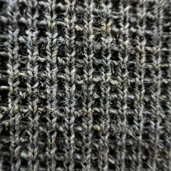 H&M Mens Dark Beige Regular Fit Crew Neck Cotton Blend Woven Waffled T Shirt XL - Picture 8 of 9